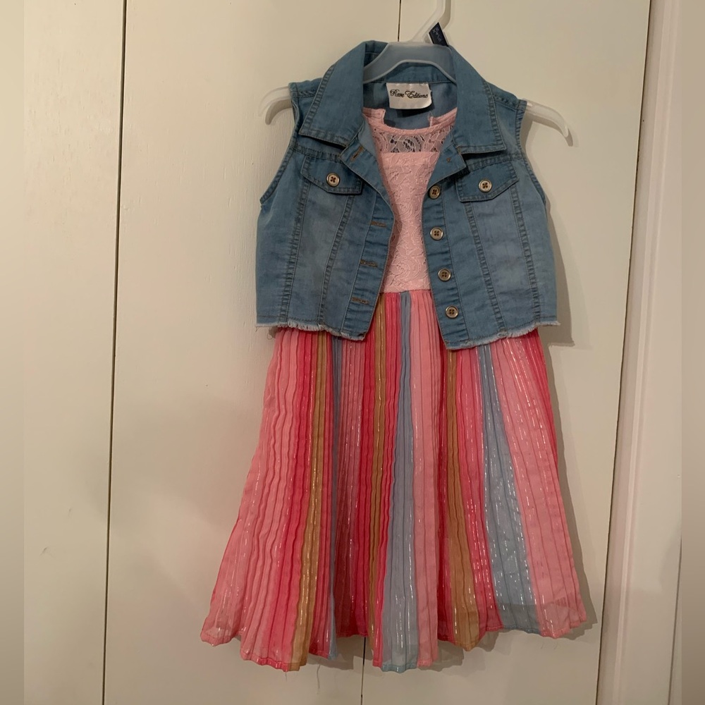Girls rainbow dress